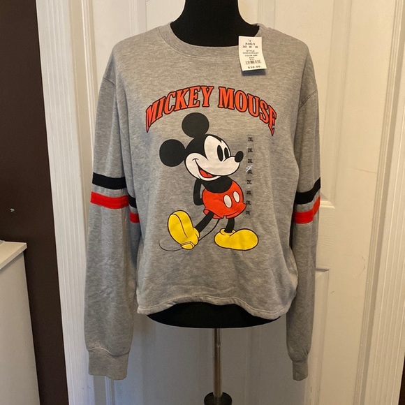 Disney Tops - Disney Mickey Mouse Juniors XXL Sweatshirt NWT